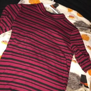Red and Black Rue 21 crop sweater